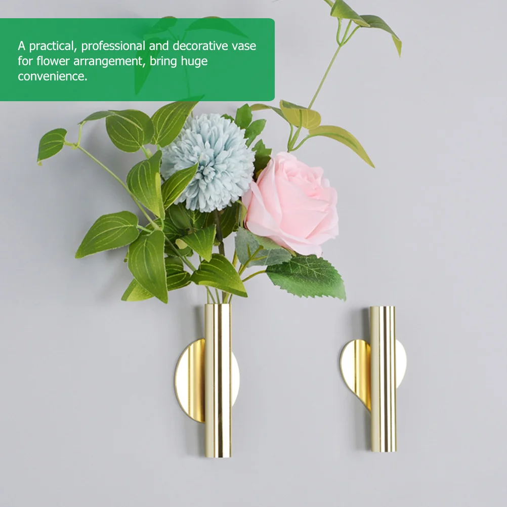 

2pcs Mount Decor For Wedding Party Festival Iron For Arrangement Holder Tube Display Holderwall Flower Metal Mount Wall