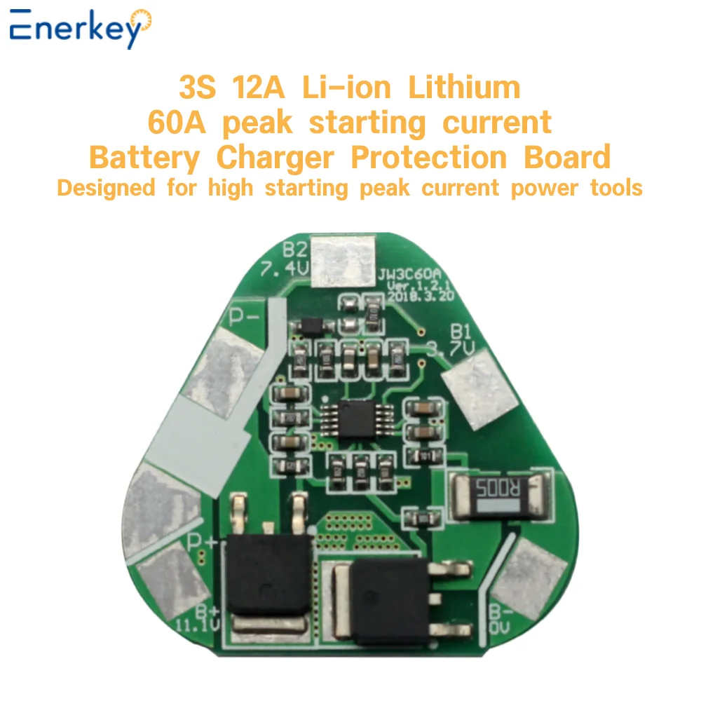 3S 12A Li-ion Lithium Battery Charger Protection Board BMS For High starting peak current power tools 11.1V