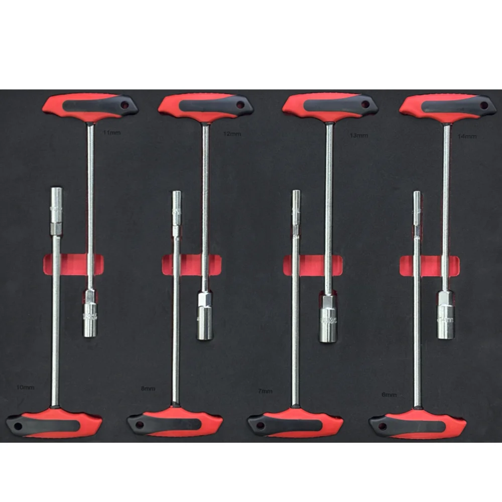 9 PC T-Type Iron Socket Wrench Set High Quality Durable EVA Tray Hand-Power Source OEM Customizable