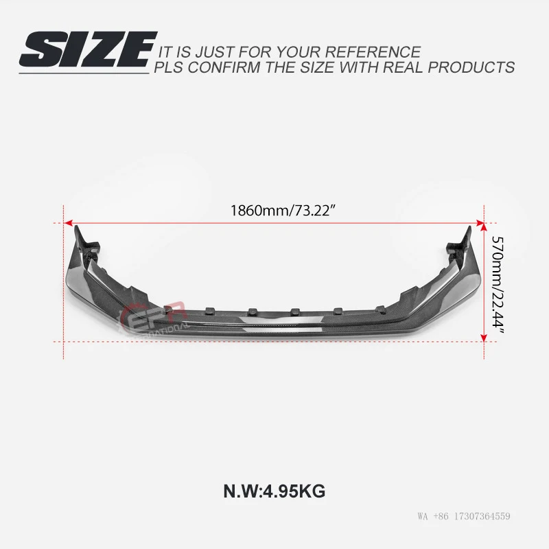 

Hot for Honda TYPE R FL5 carbon fiber modification, Mugen style front lip spoiler