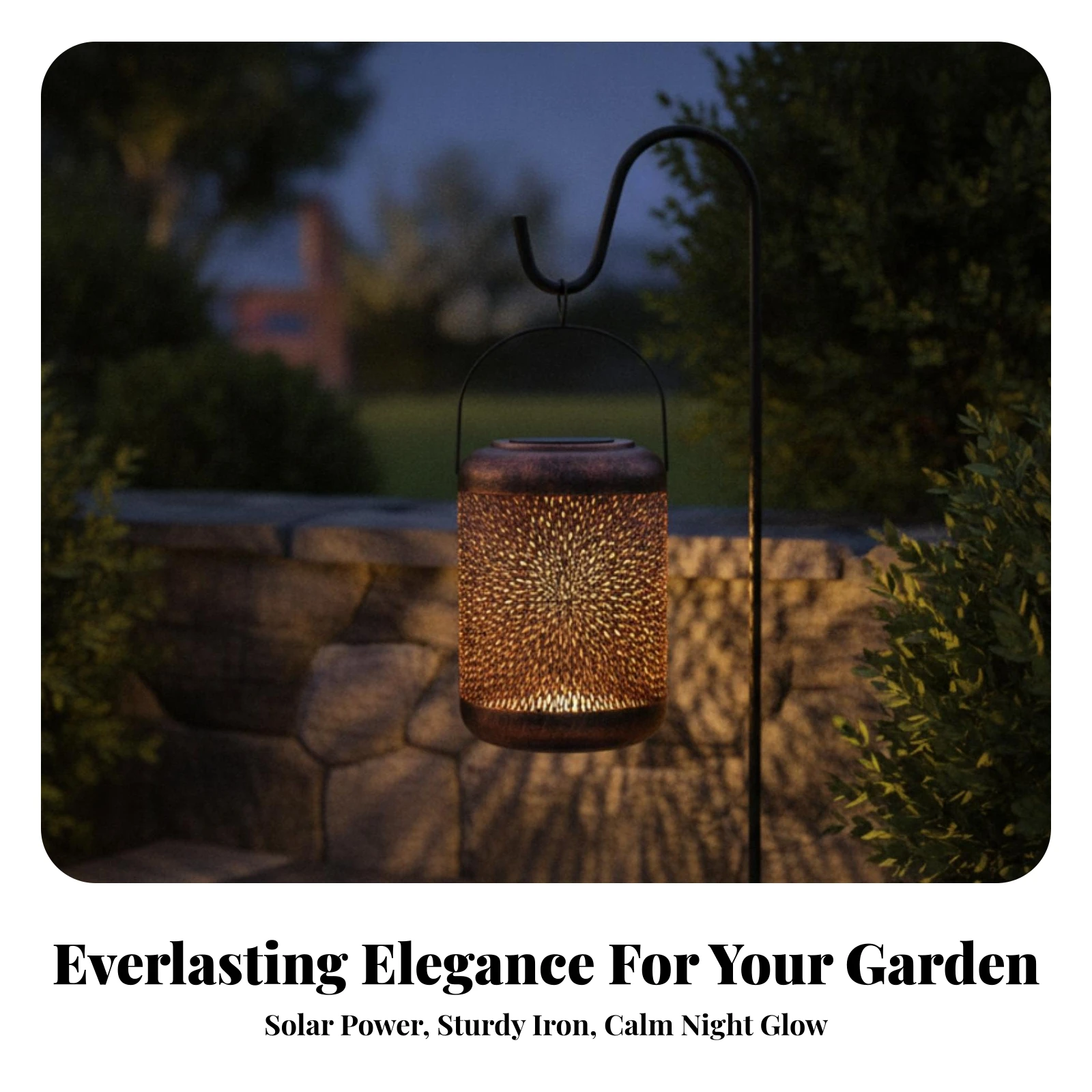 Lighting LED Solar Lanterns with Handle Solar Lantern with Handle Decorative for Garden, Patio - view 5