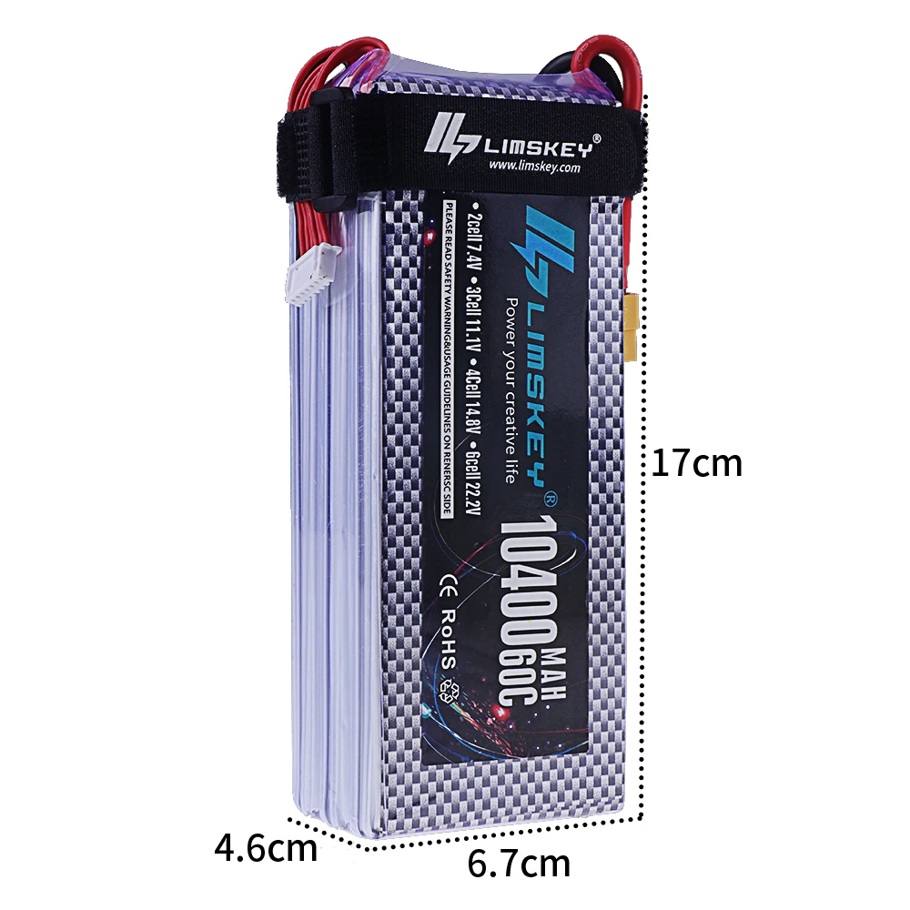 6S Lipo 22.2V 10400mAh Battery For RC Drone FPV Car Quadcopter Spare Parts 22.2V Battery With XT60 Deans T Connector