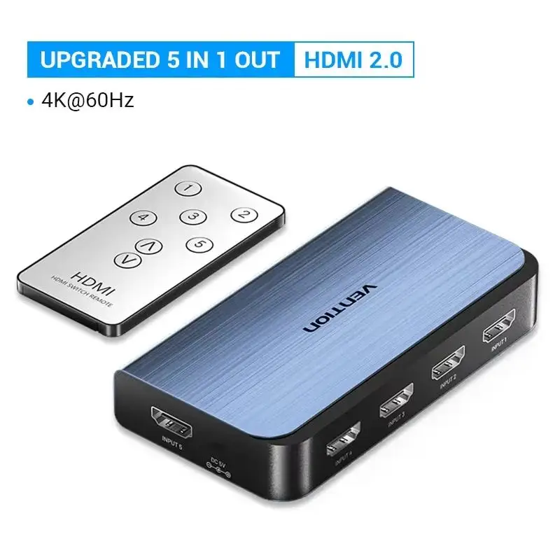 Ventie HDMI 2.1 Splitter Schakelaar 8K 60Hz 4K120Hz 3 in 1 uit voor TV Xiaomi Xbox PS5 Set Top HDMI-compatibele Monitor HDMI Switcher