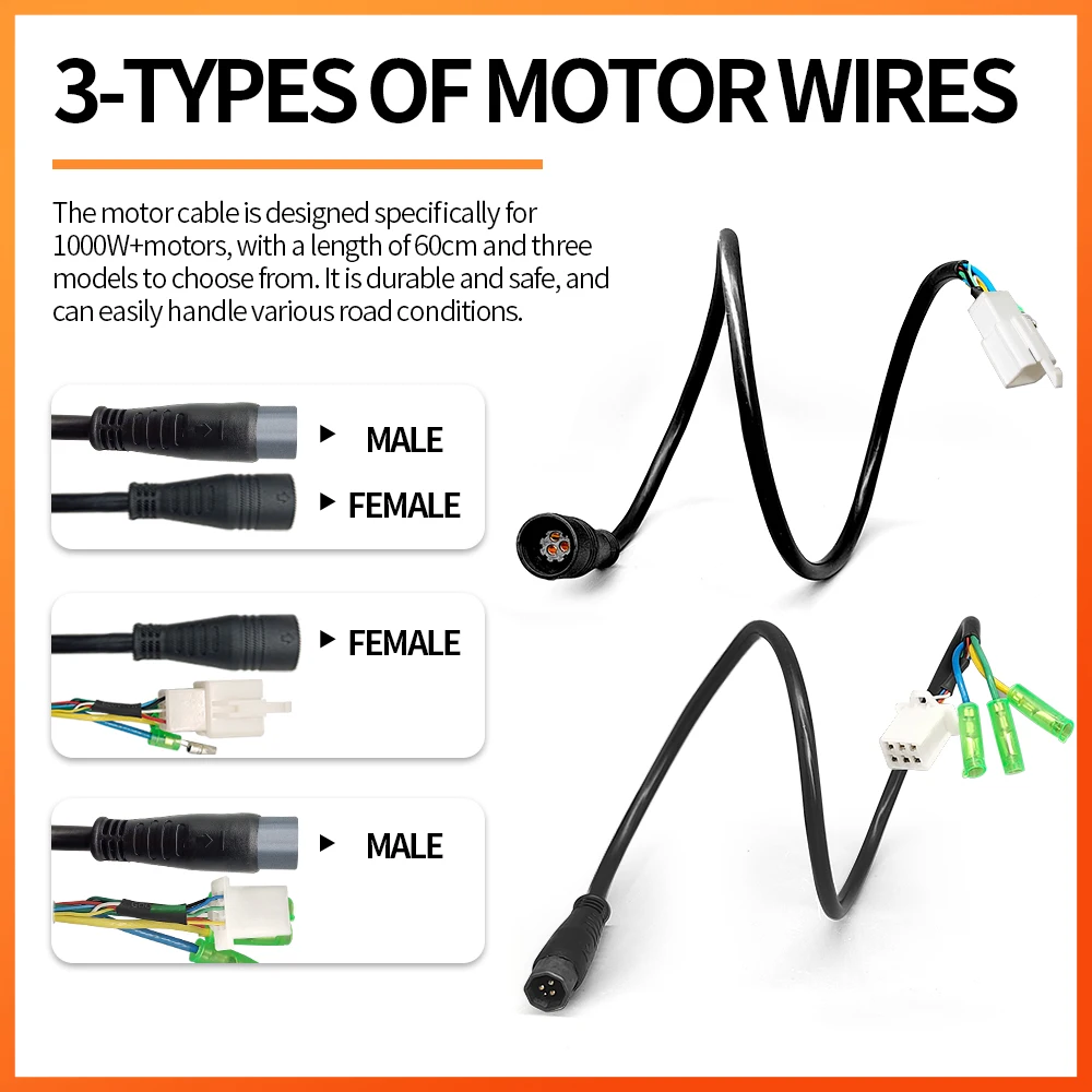 Cavo di conversione del cavo di prolunga del motore del mozzo Ebike Julet 9Pin 60cm per accessori per biciclette elettriche