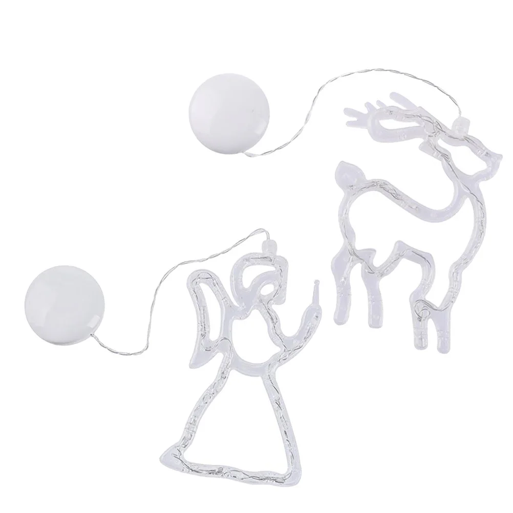 

2pcs Snowman Curtain Lights Christmas Led Lamp With Suction Cup For Holiday Party Decorative Supplies Festive Decoration Xmas