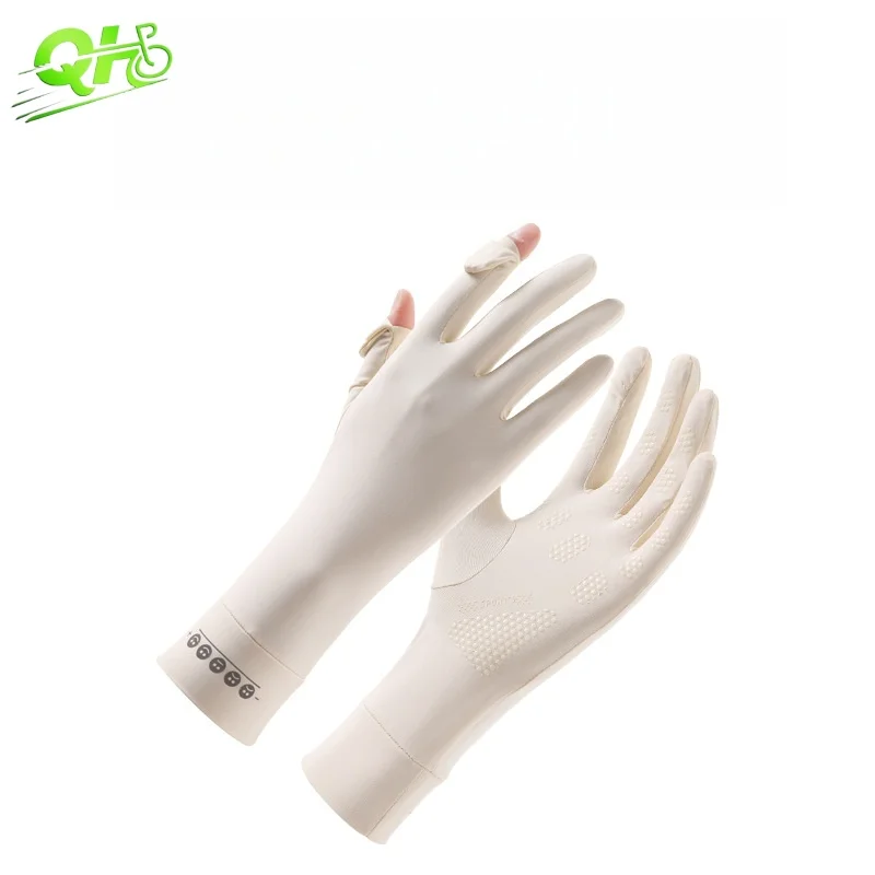 

Women Sunscreen Cycling Gloves Electric Scooter Non-slip Anti UV Breathable Touchscreen 장갑 Elasticity Thin Long Outdoor Gloves