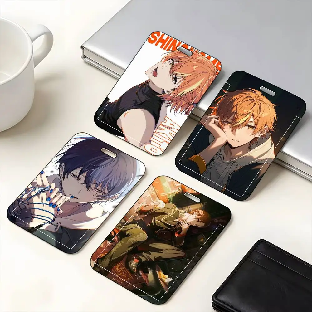 

1 шт. Защитный чехол для ID-карт Project SEKAI Role Shinonome Akito: для школьных, пропускных, проездных и обеденных карт, с функцией легкого извлечения