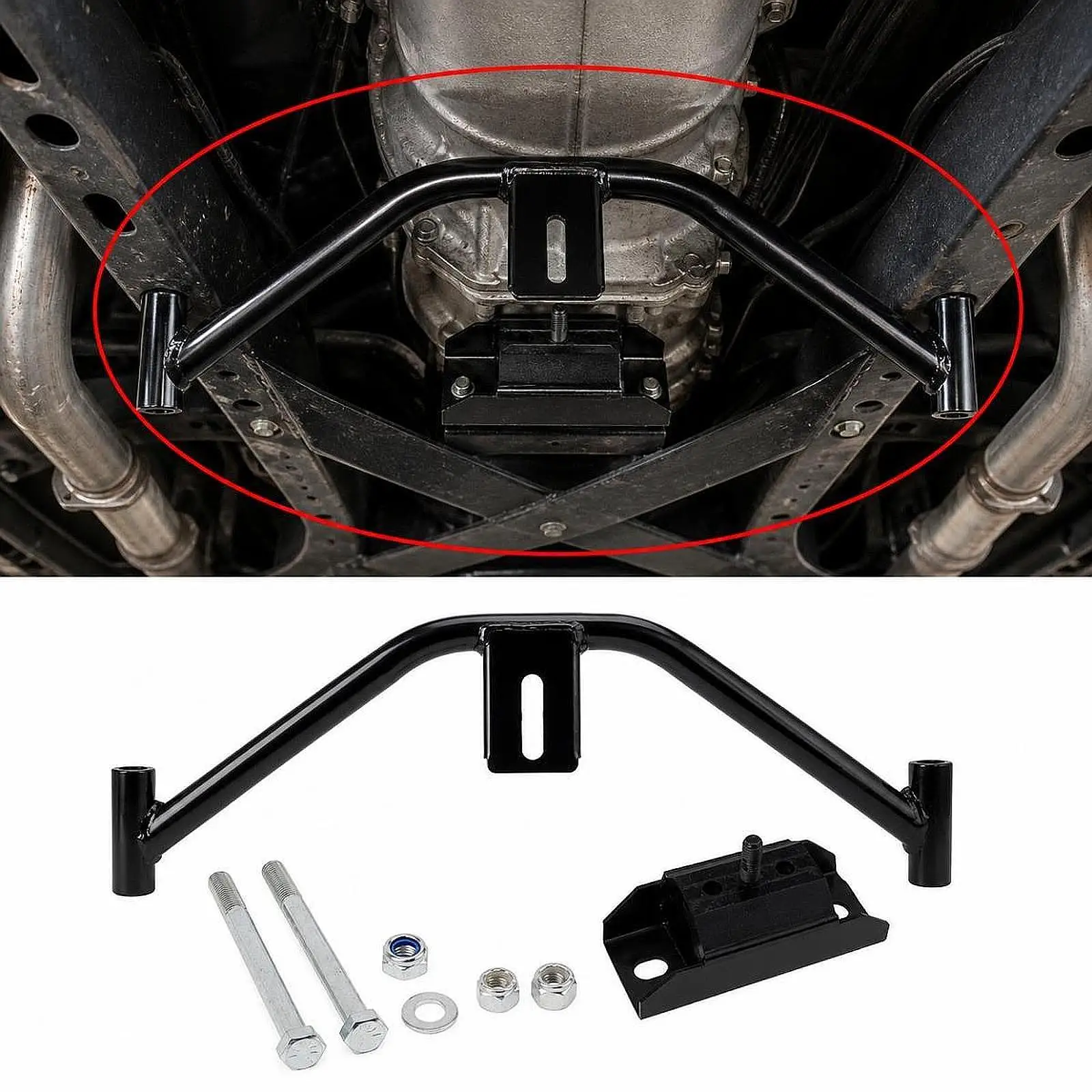Auto Transmission Crossmember Conversion Upgrade Kit Wear Resistant Car Modification Parts for Chevrolet 1959-1964