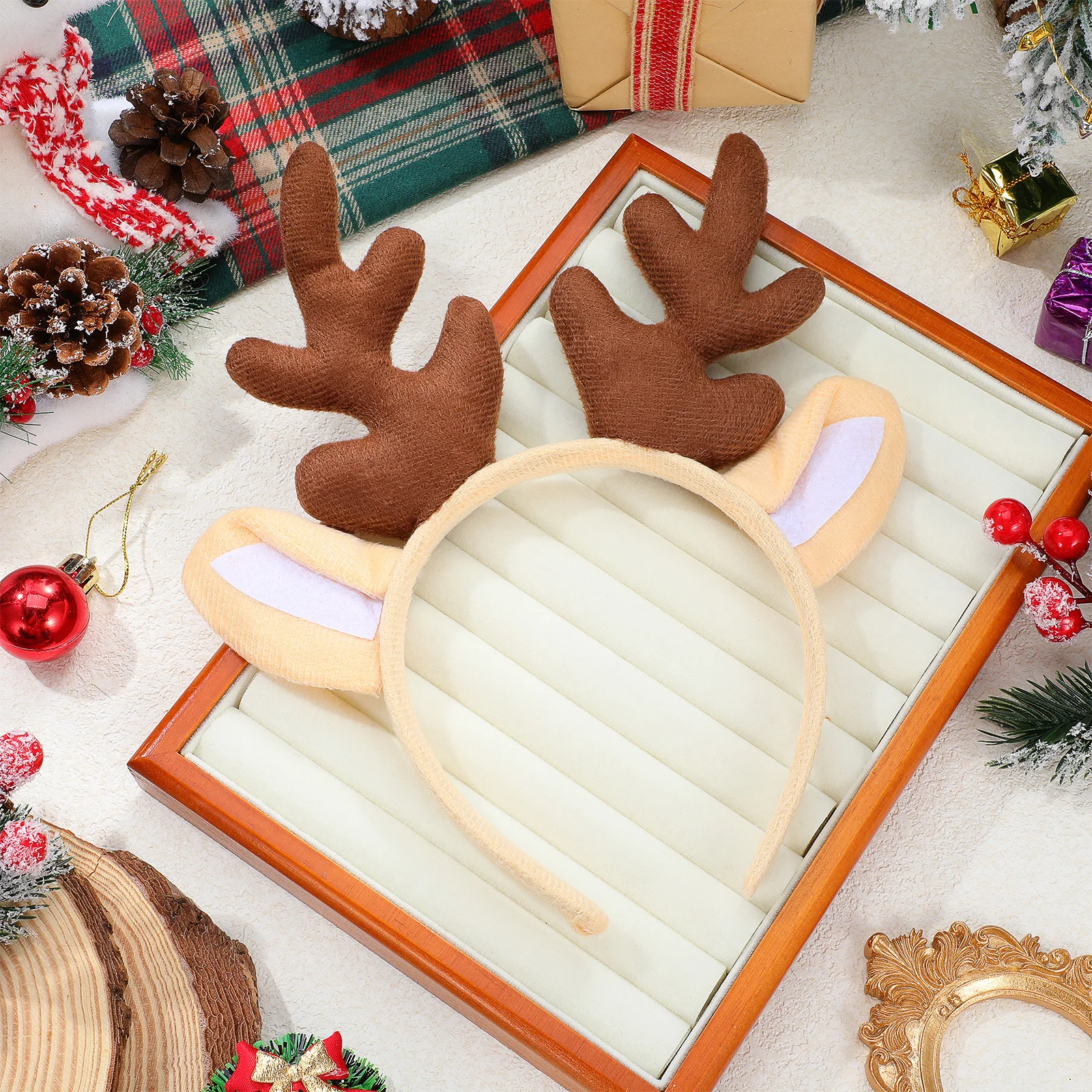 

Creative Antler Hairband Durable Party Hair Decor For Xmas Costume Prop Hair Accessory Photo Headdress