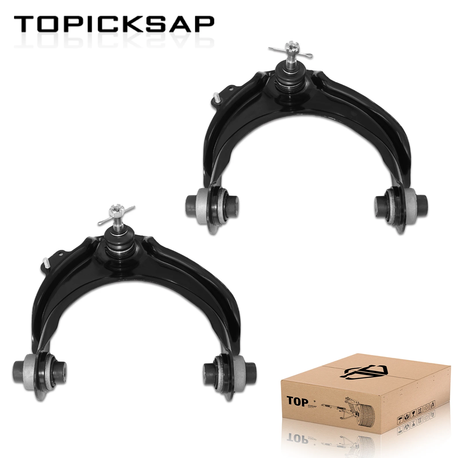 TOPICKSAP 2Pcs Front Upper Control Arm w/Ball Joint for Honda Accord/Acura TSX 2003-2008 K620616 K620617