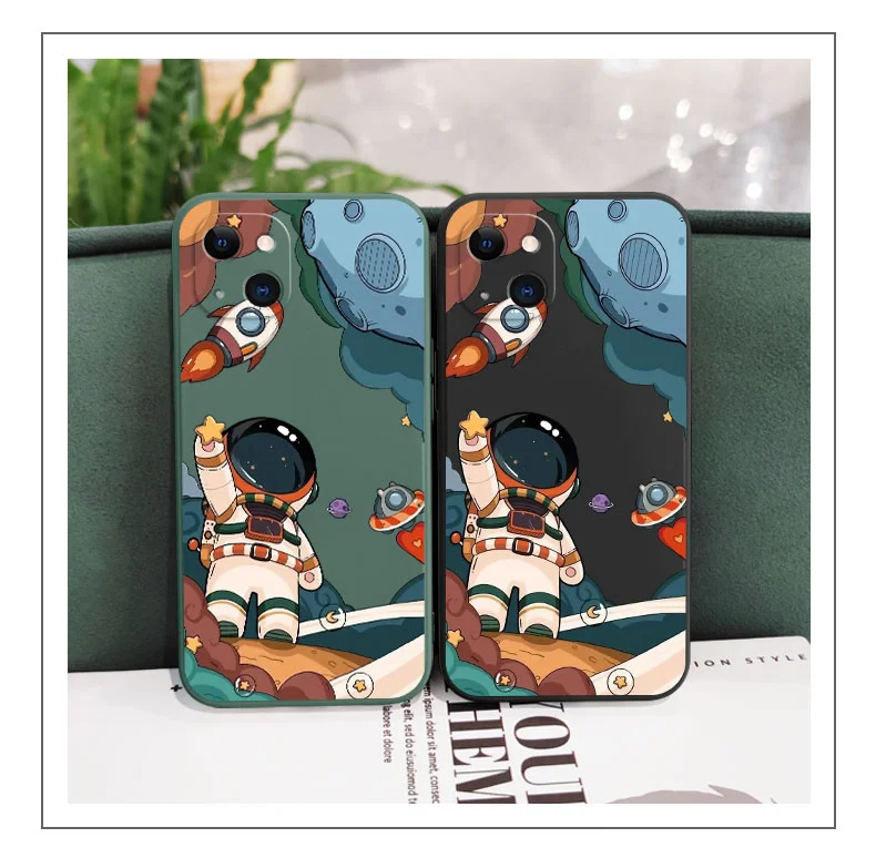 Hey Astronaut Phone Case For iPhone 17 16 15 14 13 12 11 Pro Max Mini X XR XS MAXPlus Cover