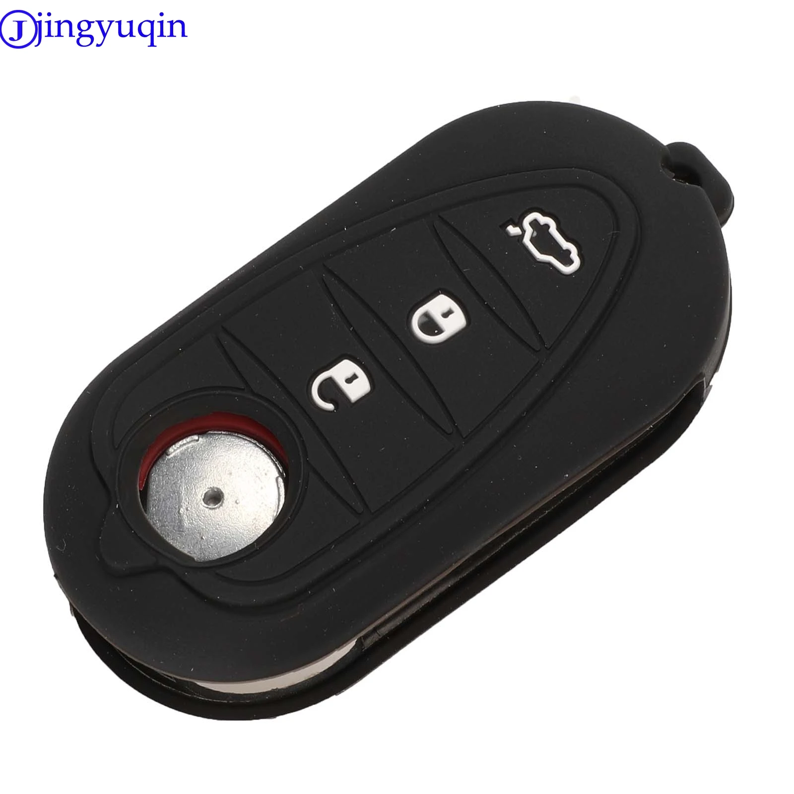 jingyuqin 3B Silicone Car Remote Key Fob Shell Cover Case For Alfa Romeo Mito Giulietta Brera 4C 159 GTA Skin Holder Protector