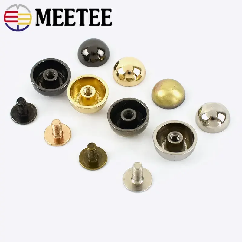 10/20Pcs 8/10/12/15/20mm Mashroom Rivets for Handbag Leather Metal Screw Back Rivet Stud Nail Belt Wallet Sewing Accessories