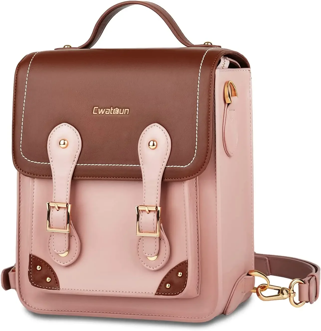 Camera Bag  Camera Crossbody Case Vintage PU Leather Waterproof Camera Handbag Lightweight Camera Backpack for Women