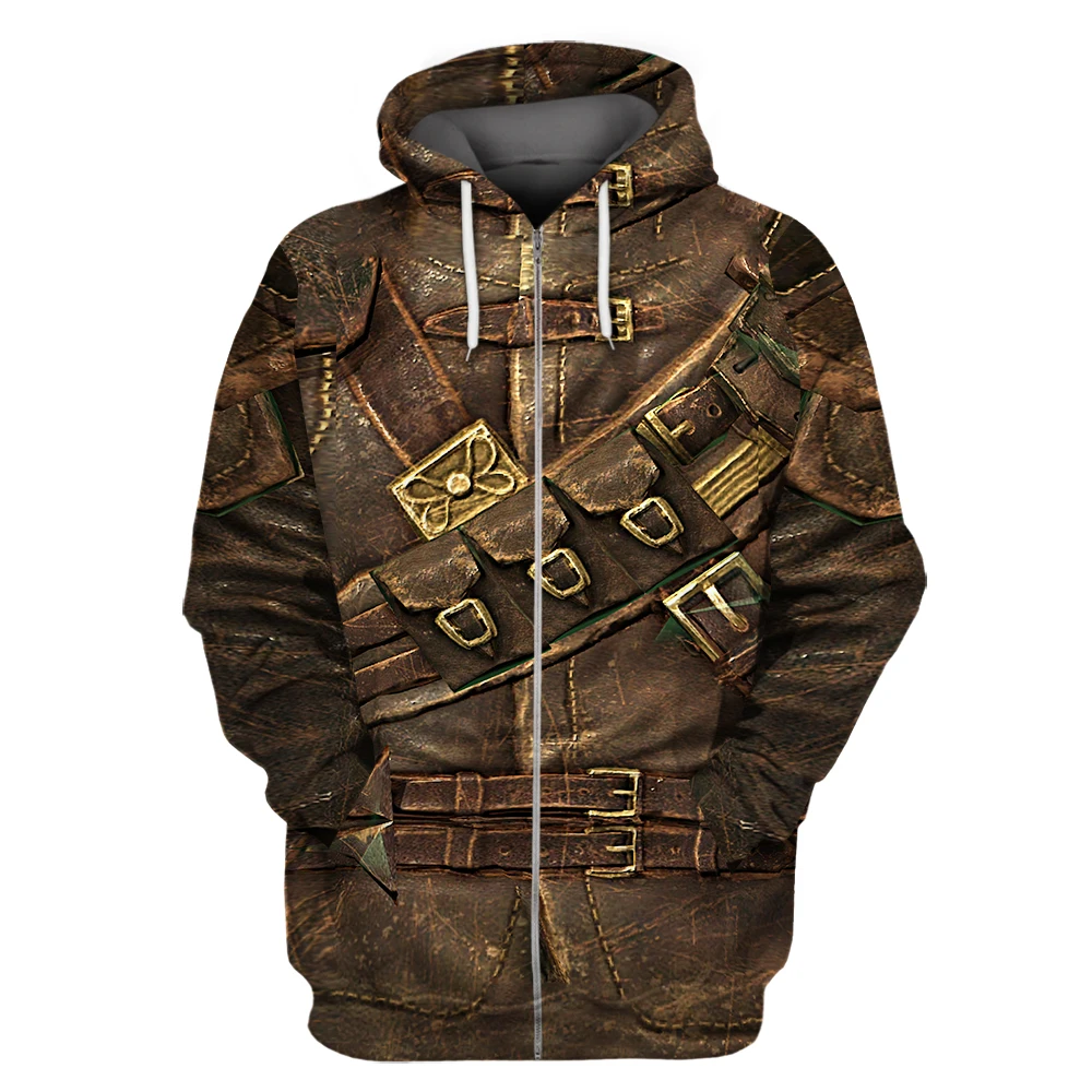 Hot Sale Autumn 3D Print Old Soldier Zipper Hoody Army Veteran Fashion Hoodie Oversized Long Sleeve Drop Ship Coat For Men