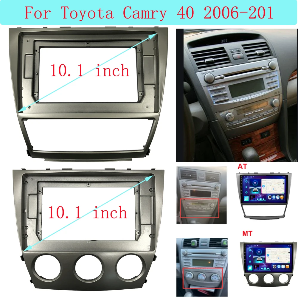 

10.1 inch Car Radio Fascia Panel for Toyota Camry 40 2006-2011 stereo dash Frame jbl Power cable Adapter