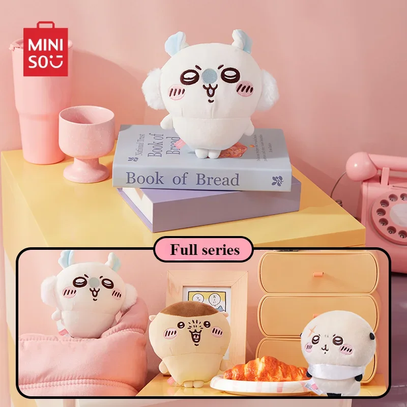 MINISO Chiikawa Series Doll Cartoon Plush Desktop Decorations  Momonga Rakko Children's Toys Birthday Gift Animation Peripherals