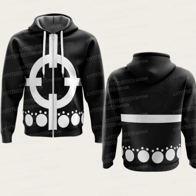 Neuer Oversized One Piece Luffy Anime Kapuzenpullover mit Reißverschluss für Herren und Damen, Streetwear, lässige Pulloverjacke, Langarm, Herbst – Detail 4