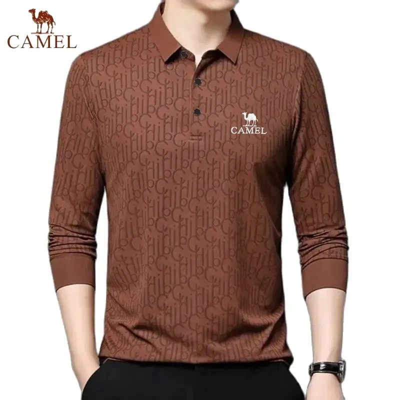 Spring and Autumn Men\'s Embroidered High Quality Long Sleeve Polo Shirt New Luxury Fashion Business Leisure Multi Functional Top