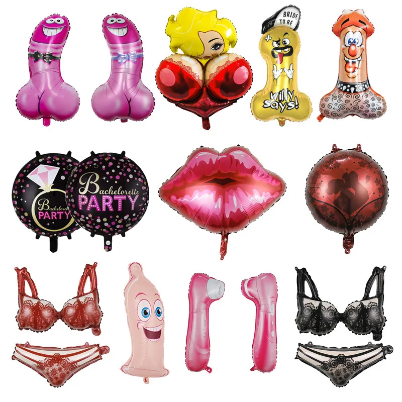 Spice Up Pre-Wedding Bachelor and Bachelorette Parties with Sensual and Playful Champagne Foil Balloon Background Party Ballons