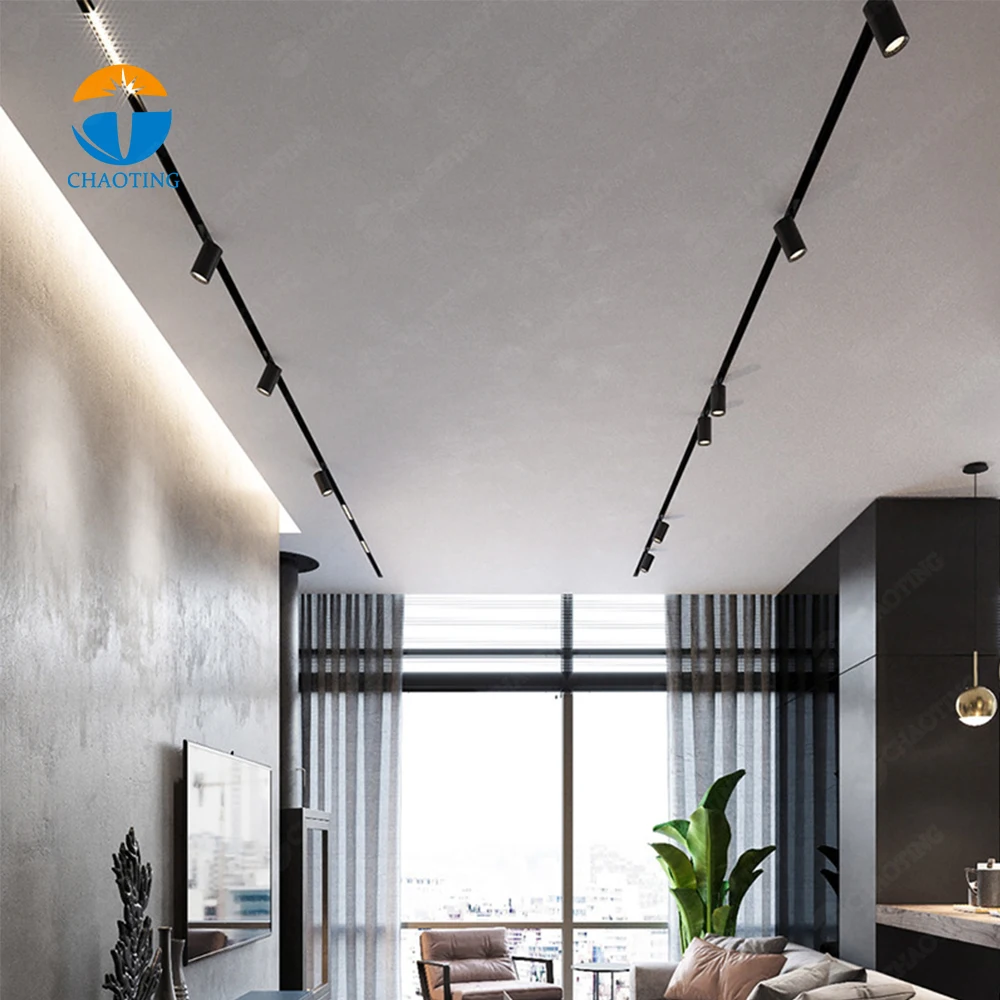LED Track Magnet Lights Low Voltage Lighting System Ceiling Recessed Surface Hanging Mount Magnetic 48V Track Light
