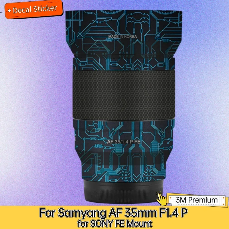 ل Samyang AF 35 مللي متر F1.4 P لسوني FE جبل عدسة ملصق واقية الجلد ملصق الفينيل التفاف فيلم المضادة للخدش حامي معطف AF35
