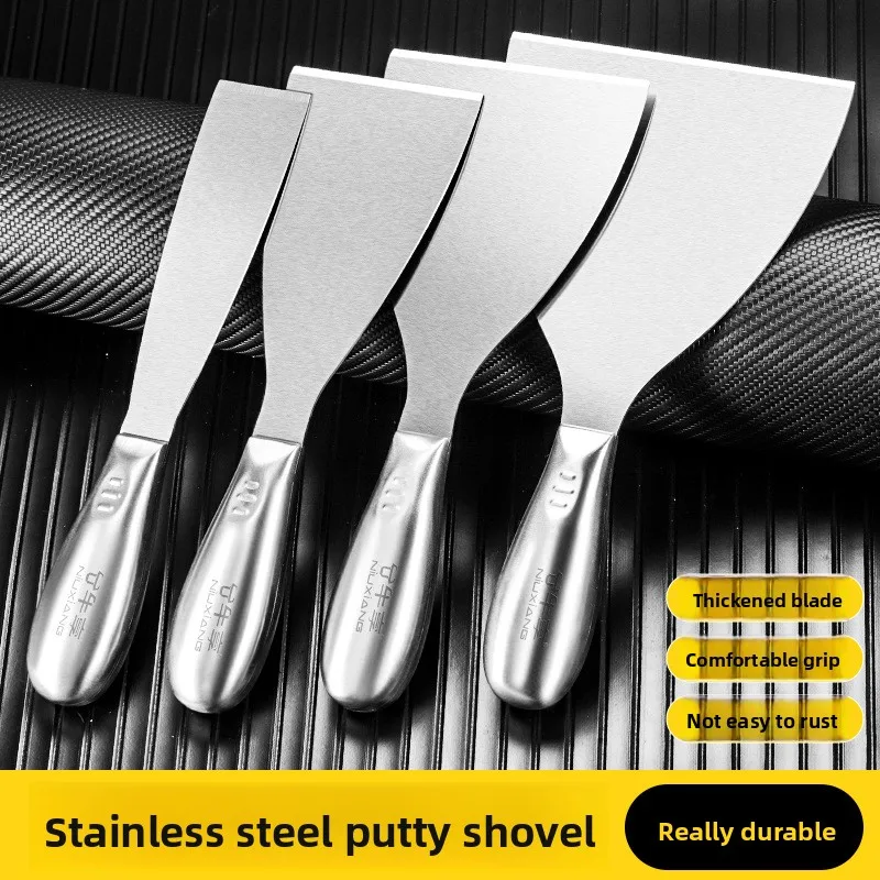 2/3/4/5 Inch Stainless Steel Putty Knife Scraper Shovel Paint Tools Construction Tools Household Industrial Cleaning