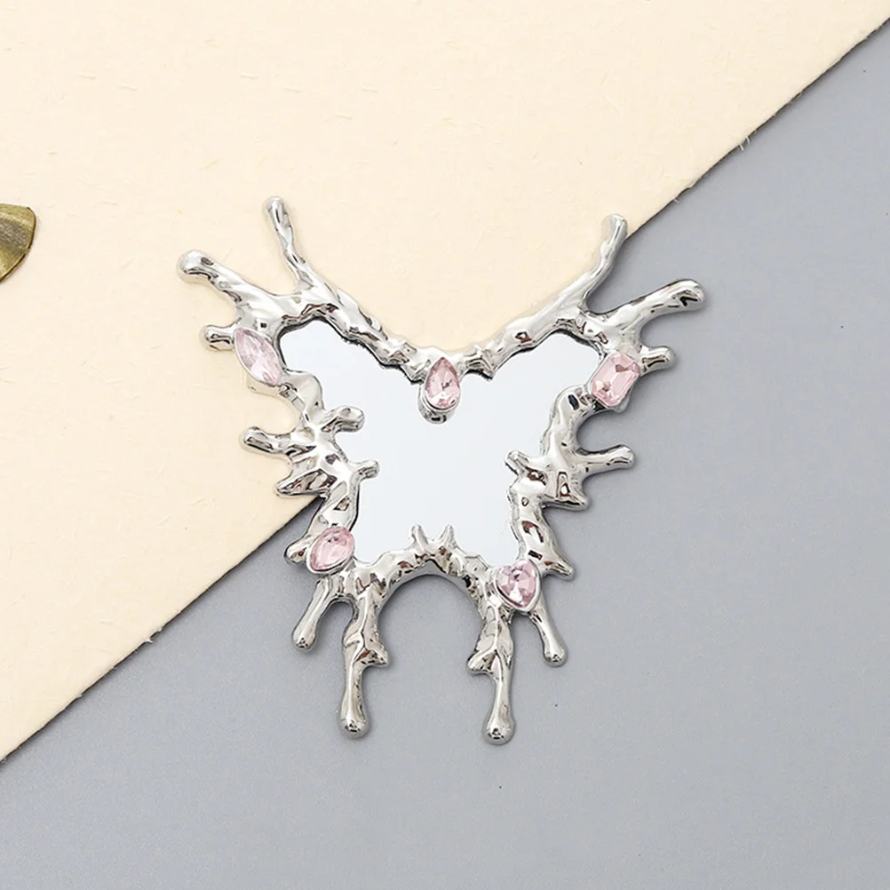 3 قطعة مرآة جيب ريترو عالية الوضوح سطح واضح مرآة يد أنيقة لمستحضرات التجميل في الهواء الطلق لوازم السفر #6