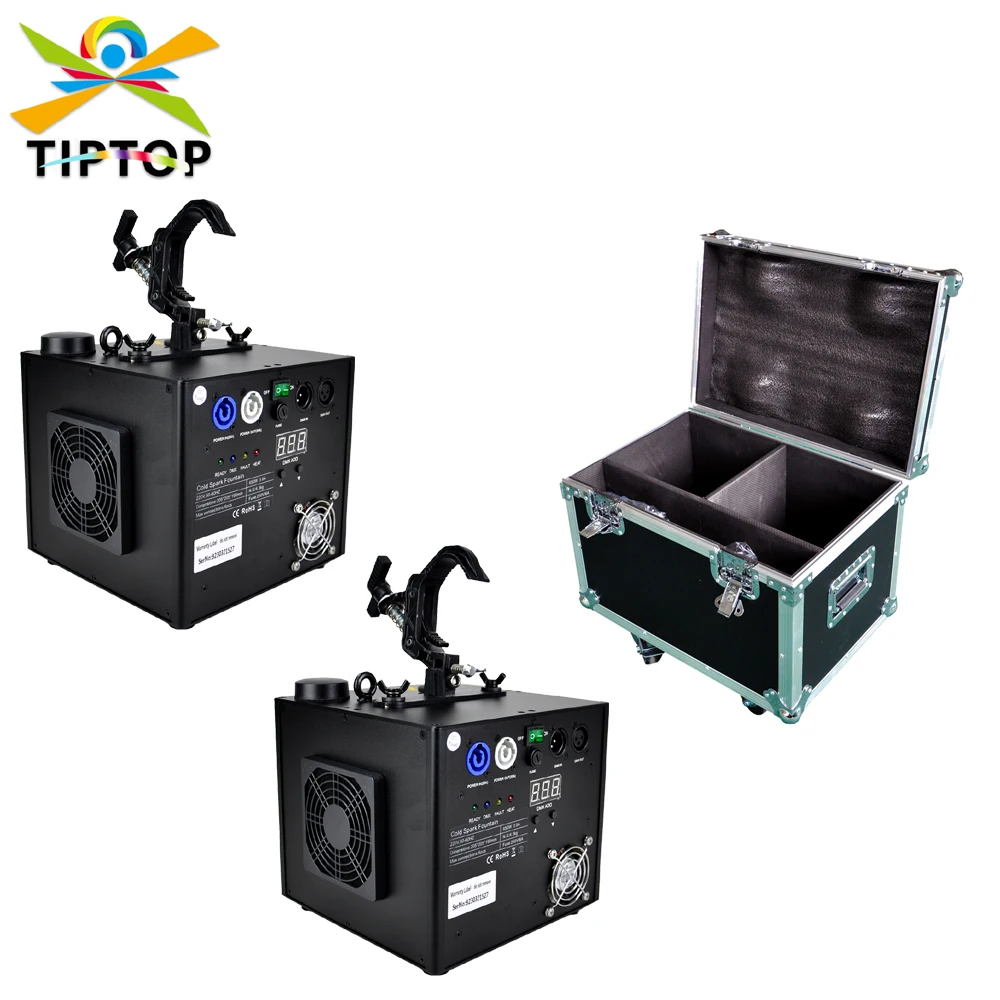 TIPTOP Stage Light 650W Cold Fireworks Machine Composite Zirconium Powder Indoor Outdoor Jet Distance DMX Control Consumable