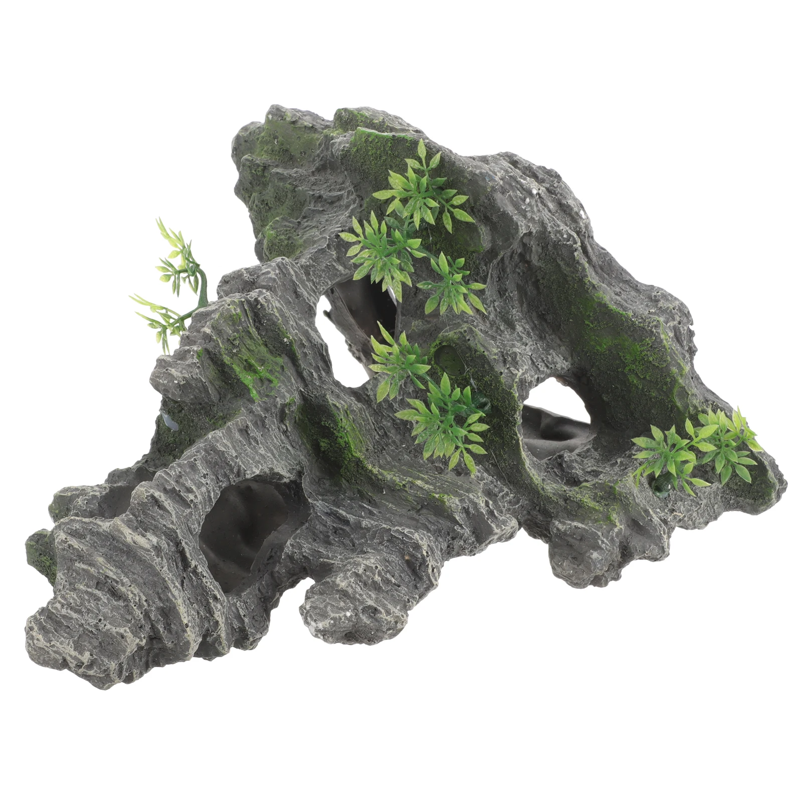 

Fish Tank Small Rockery Artificial Mountain Resin Aquarium Decor Landscape Simulation Stone Fish Shelter Decoration