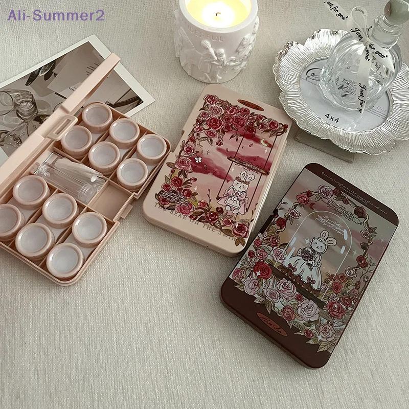 6 paar Kontaktlinsen Fall Kontaktlinsen Lagerung Box Tragbare Reise Kontaktlinsen Fall Einweichen Container Linsen Box Für Schönheit Schüler