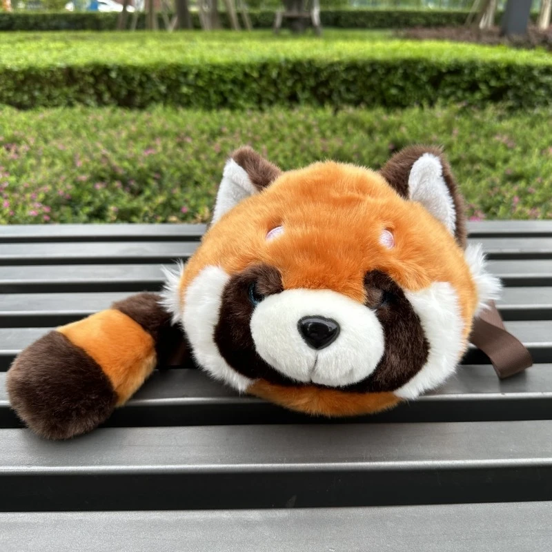 Cartoon Cute Little Panda Crossbody Bag Simulation Plush Girl  friends Mobile Phone Zero Wallet Red Panda Leisure Bag Shoulder