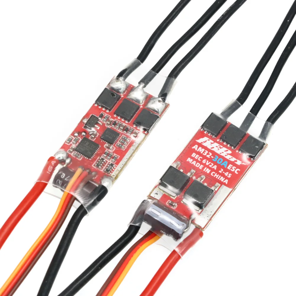 

Redhobby 2-4S AM32 Бесщеточный ESC 30A Двухсторонний регулятор скорости ESC с 6V 2A UBEC для радиоуправляемого самолета Мультикоптера Модель автомобиля на радиоуправлении