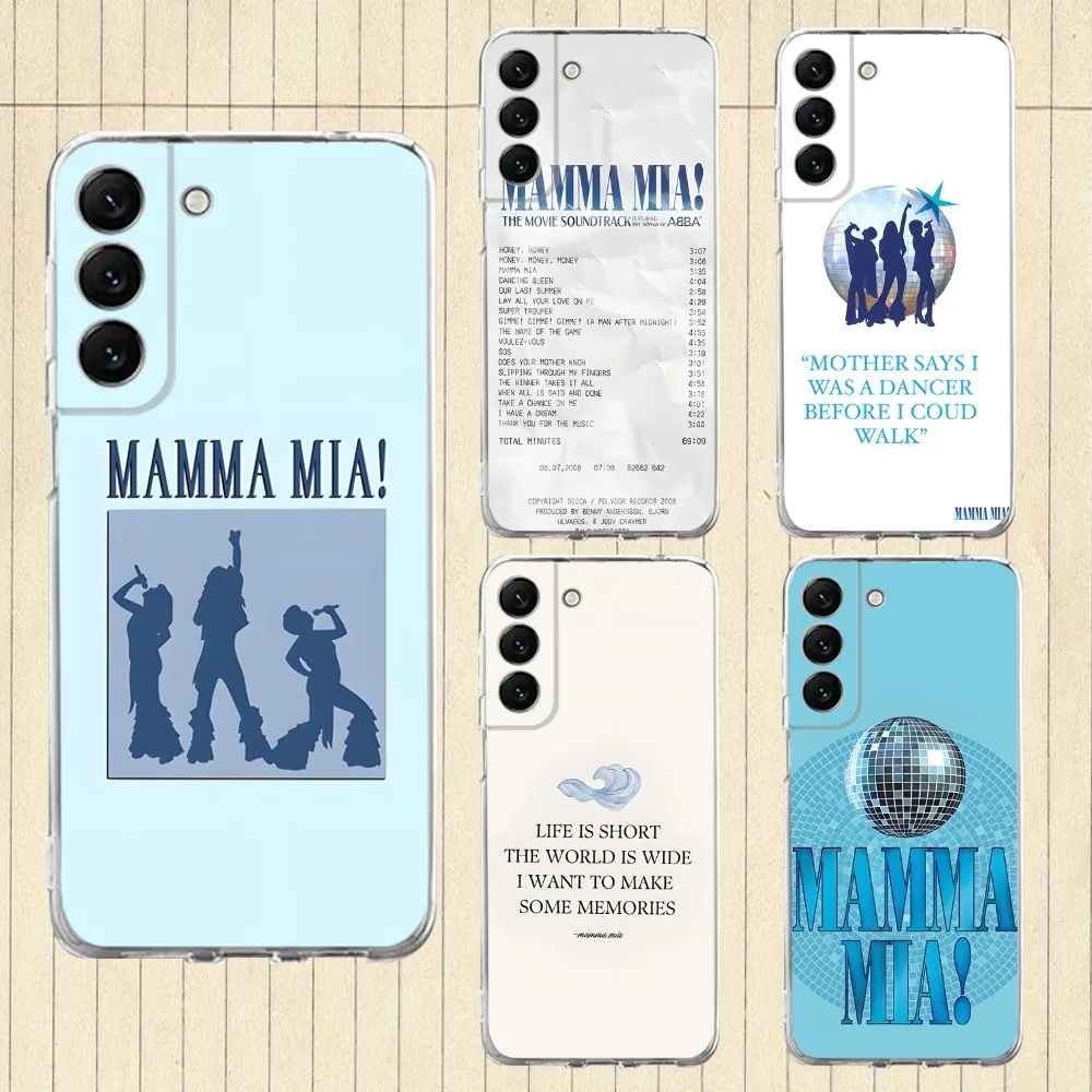 

Mamma Mia Abba Dancing Phone Case Silicone For Samsung S30,S23,21,22,20 Ultra,S20 FE lite,S10,9,PIus Note20ultra Cover Clear
