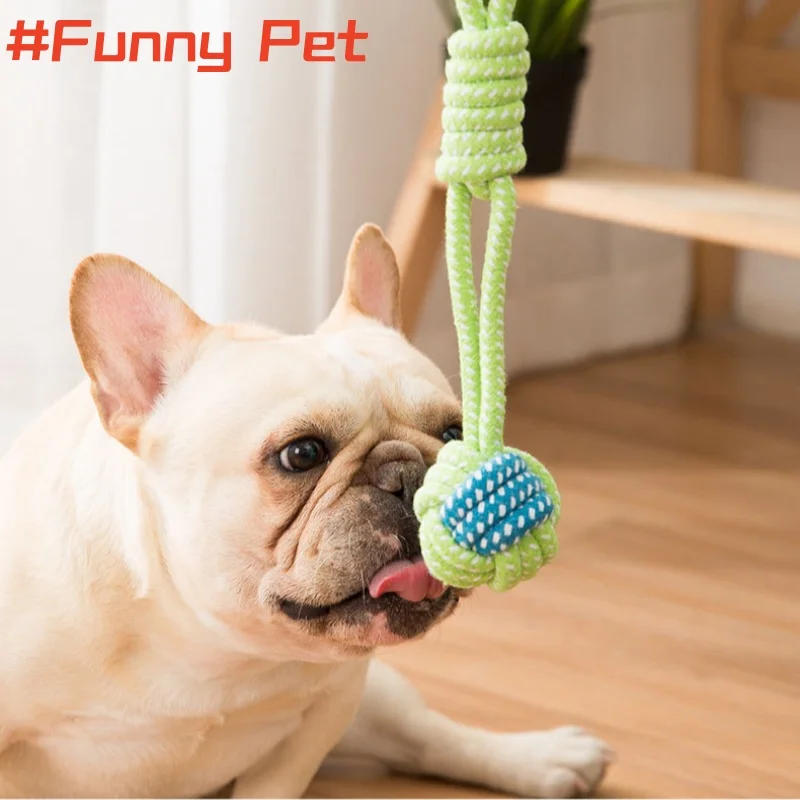 Puppy Teething  Molar Nylon Cotton Rope Funny  Interactive Toy To Cognitive World Make shedding of deciduous teeth More Faster