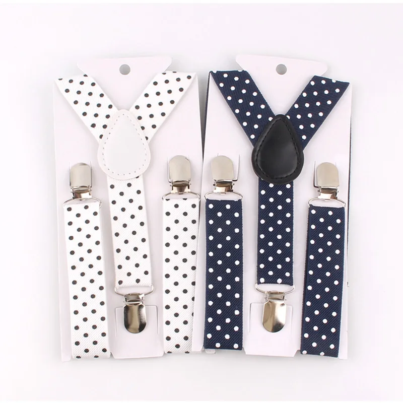 New Kids Suspenders Good Quality Dots Adjustable Elastic Suspende Candy Color Children Braces Accessories Girls Boys Straps