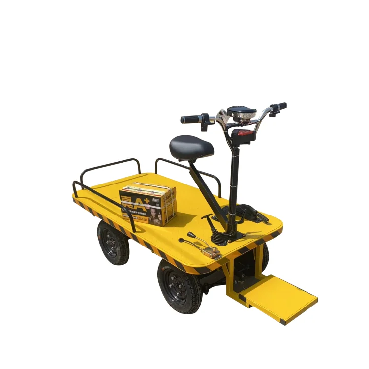 Heavy Duty Transport Motorized Carts 3 Wheels Battery Powered Electric Flat Multifunction Cart for Industrial Warehouse Pro
