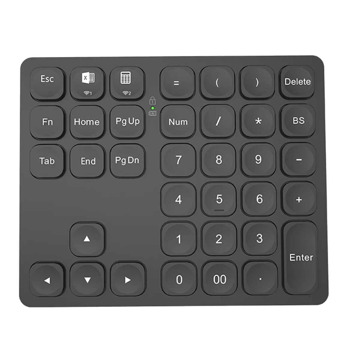 Dual Bluetooth Numeric Keyboard Rechargeable Wireless Numpad for PC Laptop Windows Slinet Digital Keyboard-Black