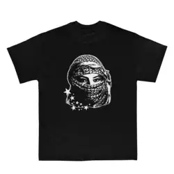 Hip Hop Men's T-Shirt Cotton Vintage Character Graphic Print Punk Y2k Tops Gothic Casual Loose Unisex Streetwear Top Tee