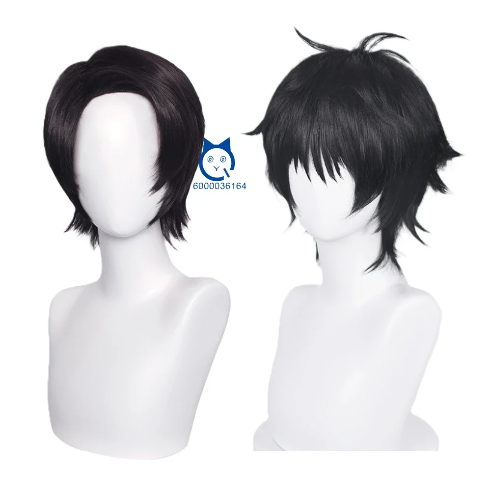 Jujjutsu Kaiisen Anime Okkotsu Yuta Hot Sale Cosplay 2 Types Short 30cm Black Wig Heat Resistant Synthetic Hair Party Comic Con