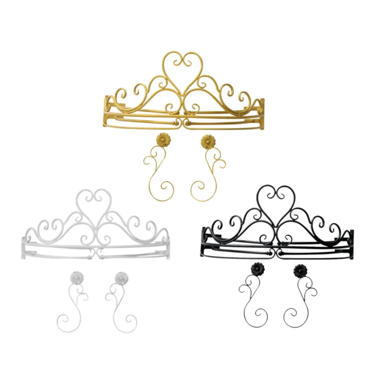 Crown Bed Canopy Frame Heavy Duty Cute Children Room Decor Easy Assembly Sturdy Decorative Princess Bed Canopy Stand for Kids view 2