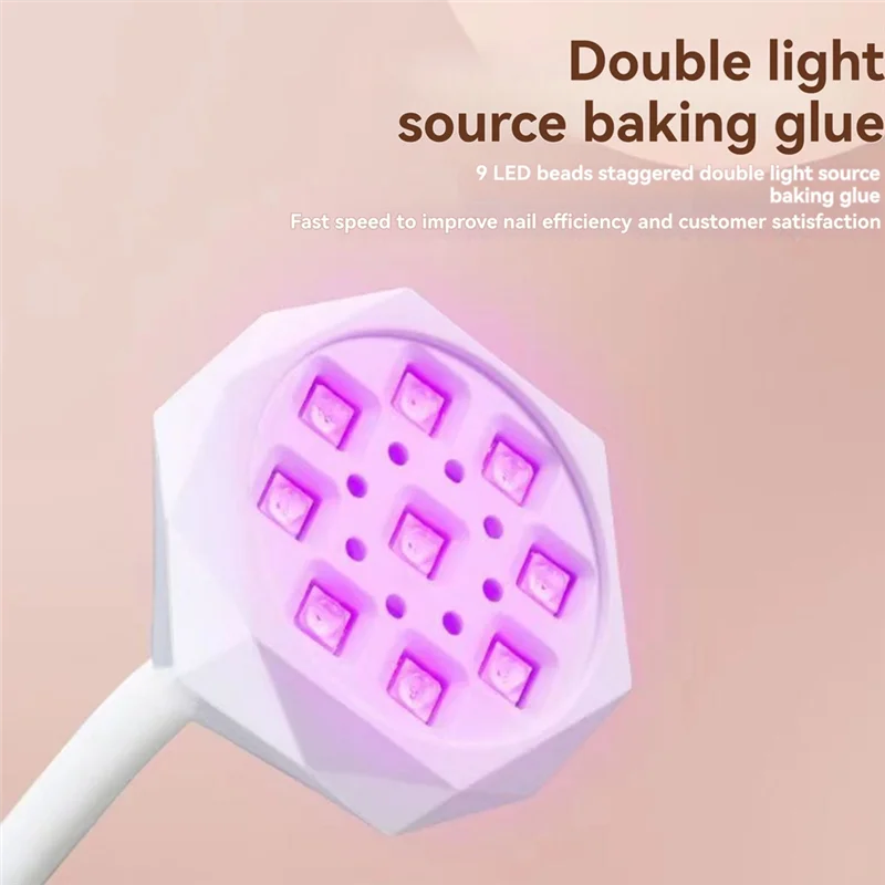 AC39-Wireless Lampada per unghie LED UV Asciuga unghie Ricaricabile Rilevamento automatico Touch Control Luce per unghie ad asciugatura rapida 360 °   Lampada pieghevole