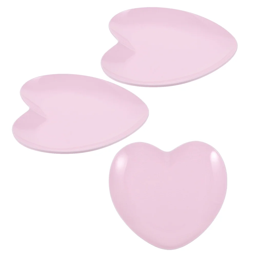 

3Pcs Heart Jewelry Tray Stainless Steel Rings Earrings Vanity Organizer Tray Trinket Holder Jewelry Plate Jewellery Dish