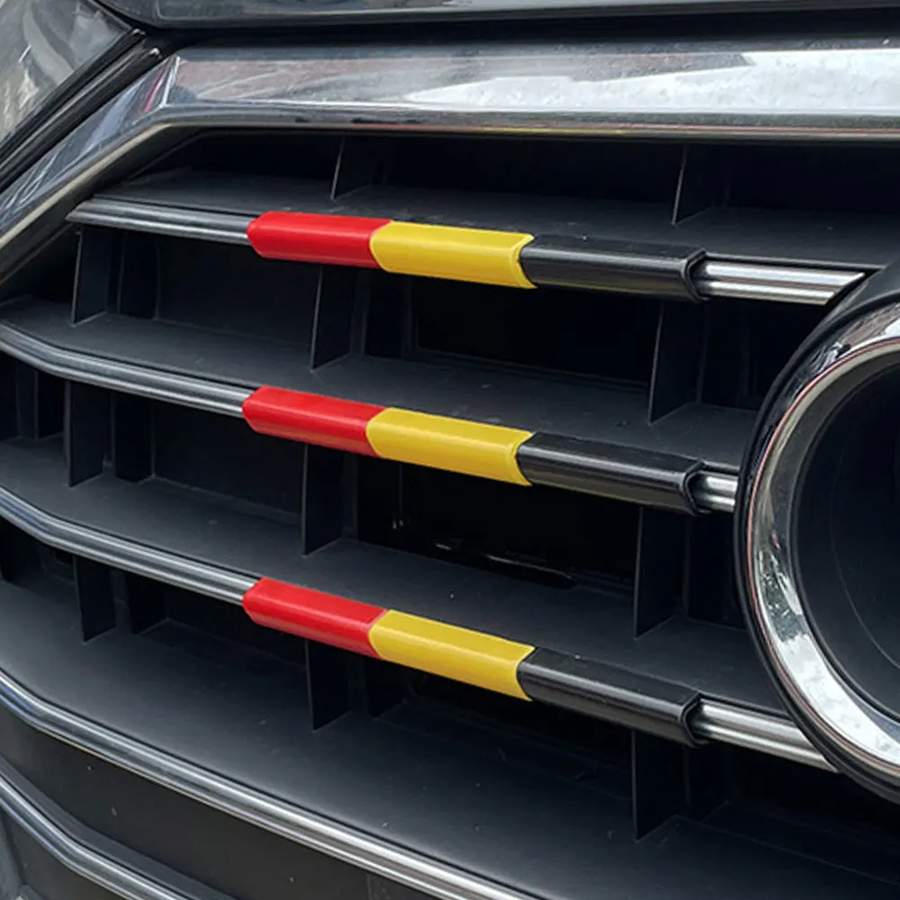 Car Front Grille Trim Strips Racing-Grills Decorative Three-Color Automotive Exterior Accessories For Audi A6 C8 4K 2019-2022