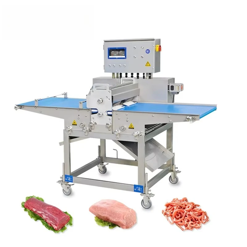 Continuous Operation  Making Jerky Beef Duck Chicken Fresh Meat Strip Cutting Machine
