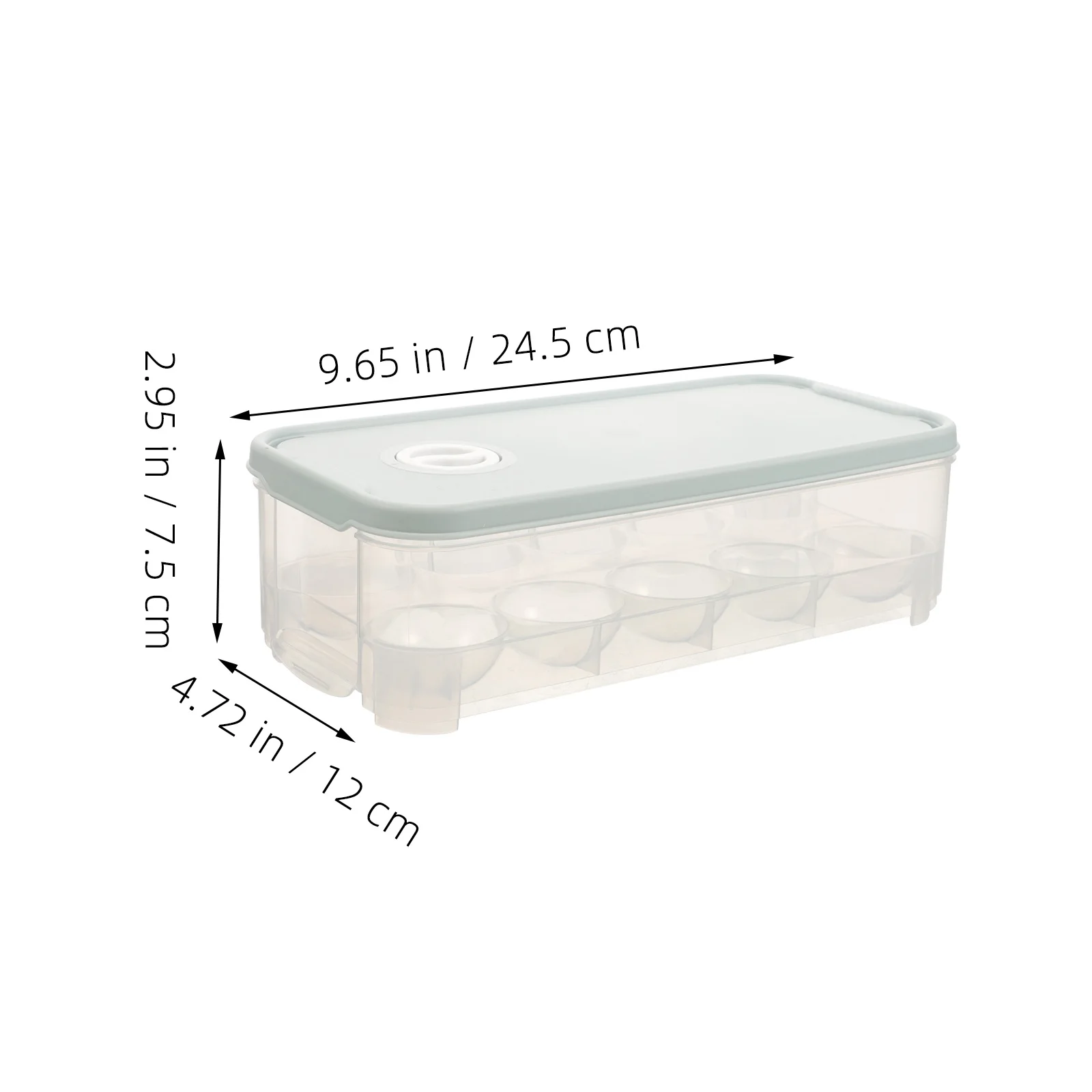 

Portable 10 Eggs Box Fridge Holder Durable Safe Food Storage Blue Container Stackable Kitchen Cabinet Camping Picnic
