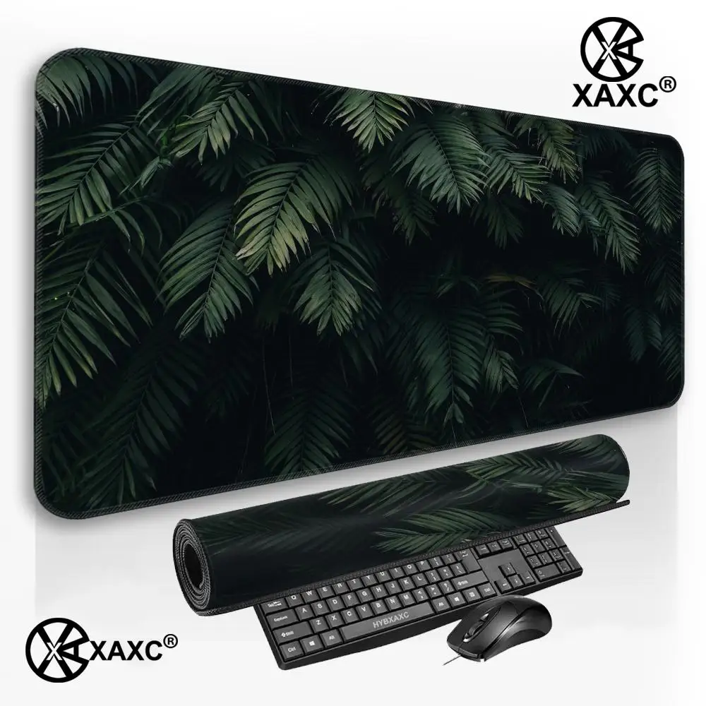 leaves plant green XAXC Mouse Pad Large Gaming Mouse Pad HD Print Waterproof XXL Desk Mat For PC Laptop Non-slip Desk Mat
