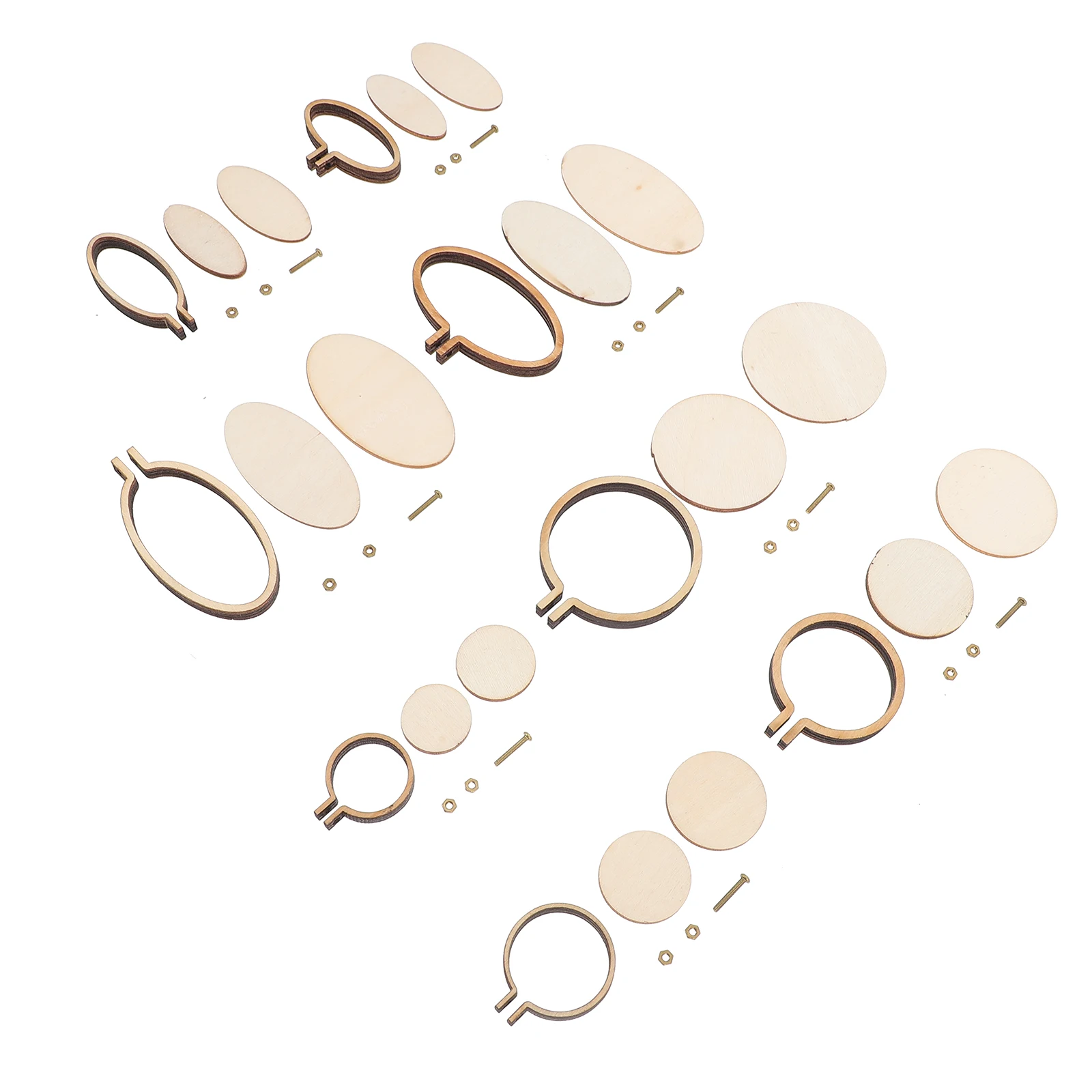 

8 Sets Mini Embroidery Pendants Stretch Tambour Kit Beading Hoop Pendant Hanging Cross Stitch Decorations DIY Jewelry