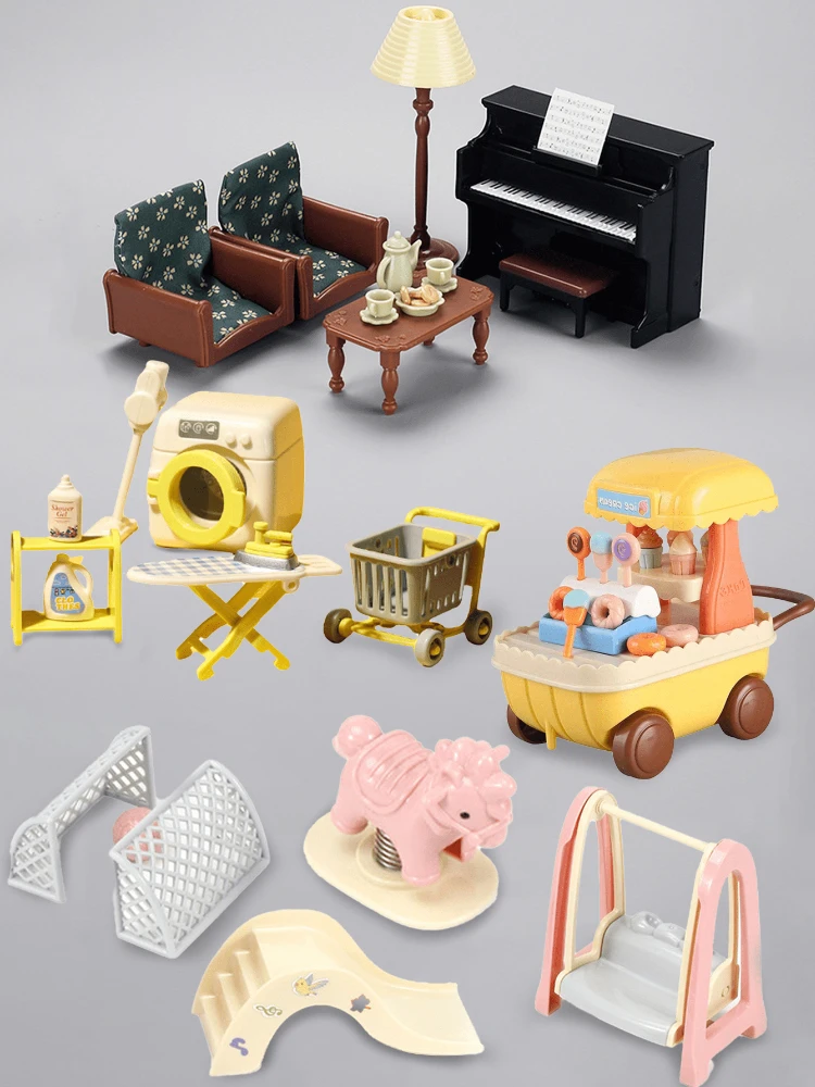 1:12 Miniature Furniture Forest Family Simulation Scene Model Kit Variou Scene Combination Set Dollhouse Toy for Girl Gifts Toys