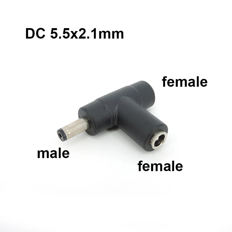 3way DC Power Adapter 5.5X2.1MM 1 male to 2 Female to Male jack plug 5.5x2.1 connector splitter 5521 Jack cable converter L1